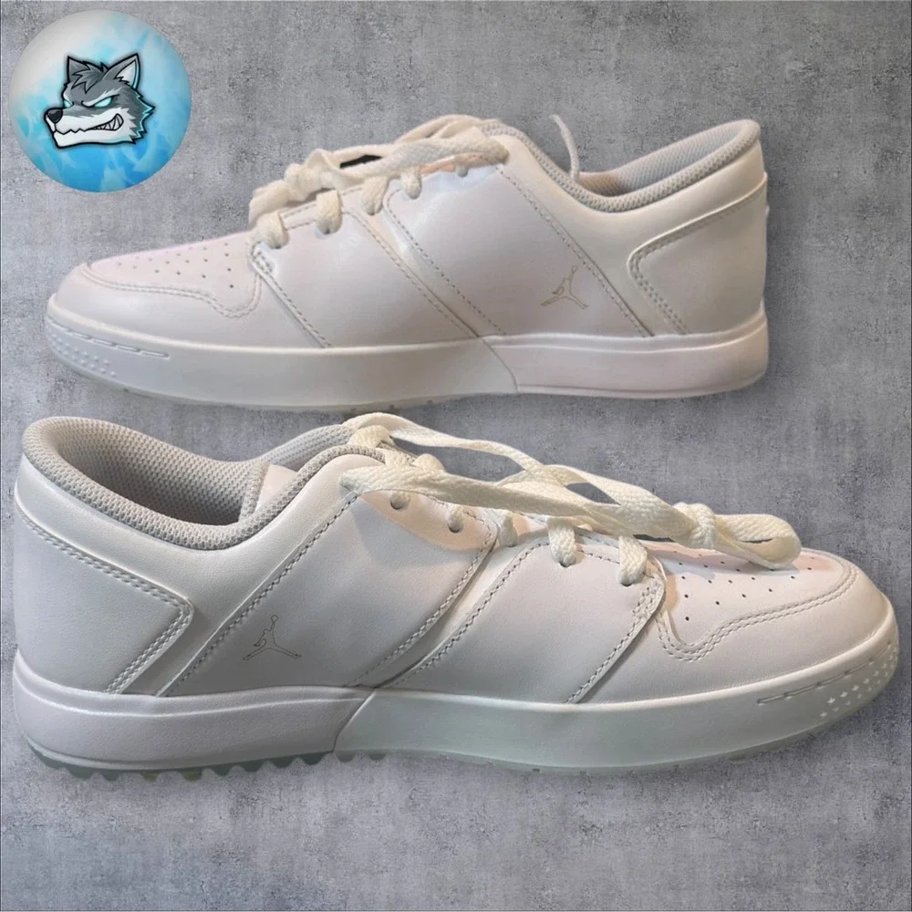 Nike Air Jordan Nu Retro 1 Low Golf White Pure Platinum Mens Size 8.5 FZ4153-100